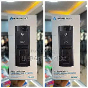 Powerology 500w Universal Multi-Port Car Inverter Dual Usb-C