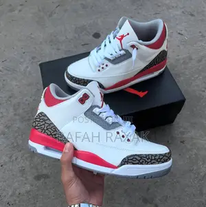 Classic White/Red Nike Air Jordan 3s Retro in Stock