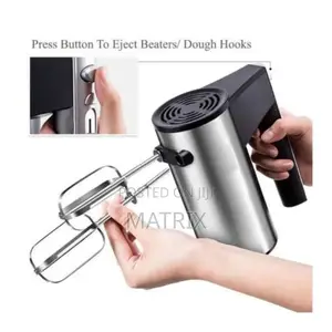 Hoffmans Hand Mixer Stainless Steel With Beaters Hooks