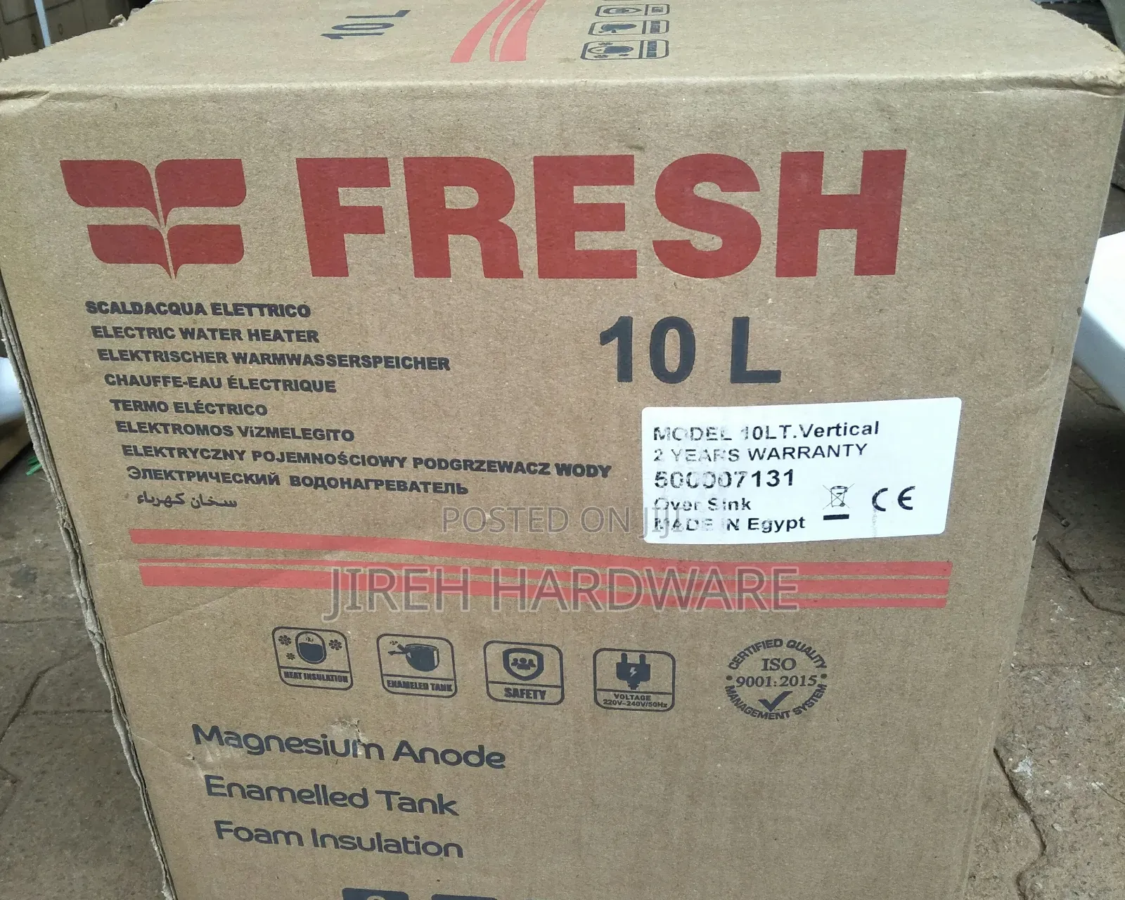 Fresh Water Heater 10 Litres