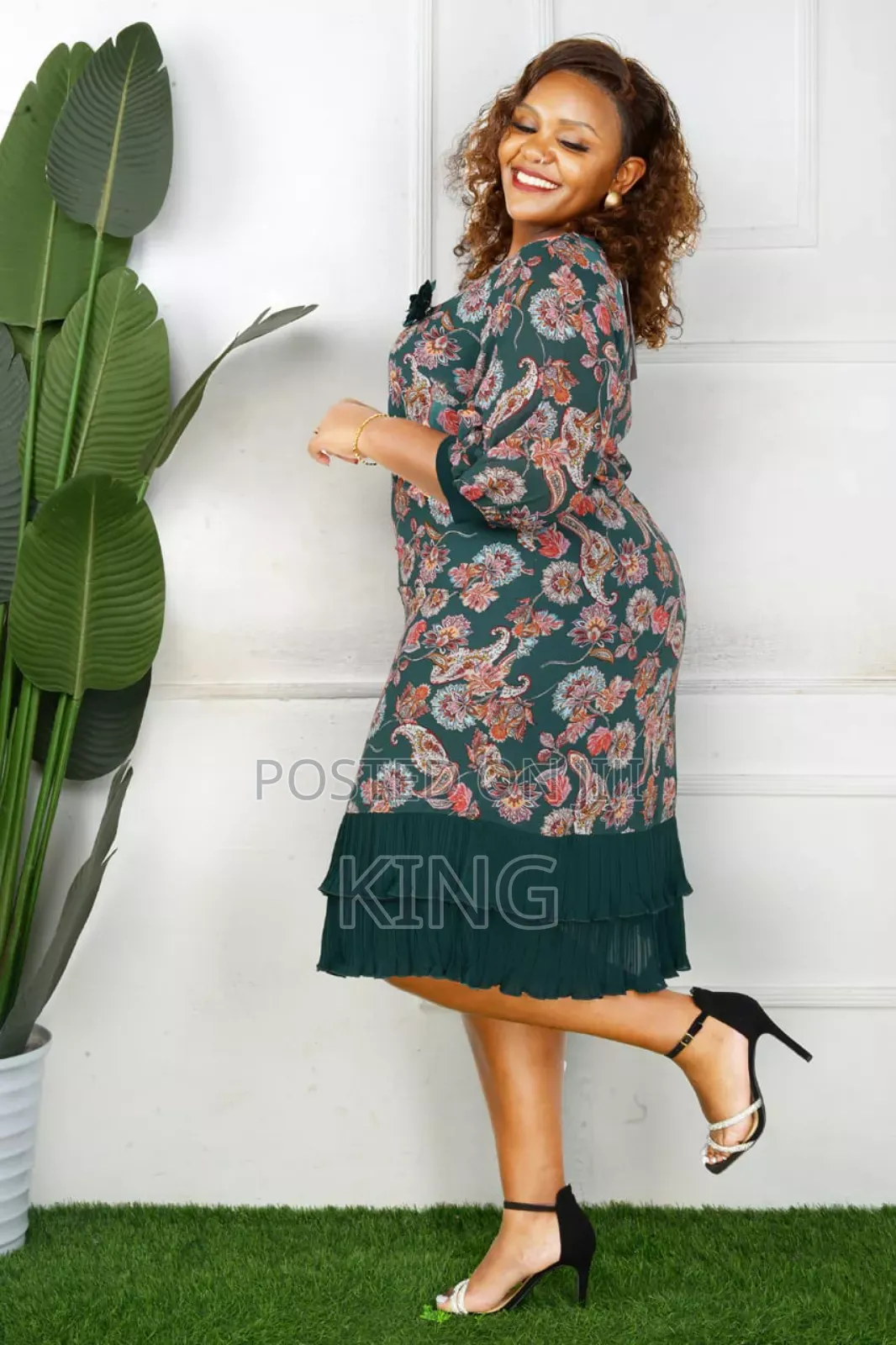 Classical Print Dress