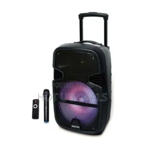 Saachi Rechargeable Trolley Speaker With 2 Microphone