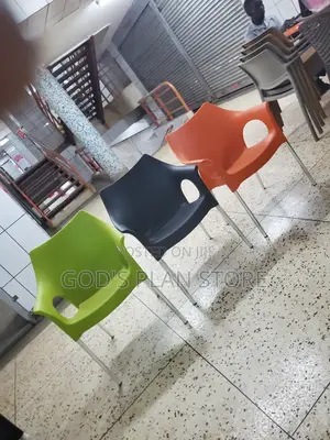 Black /Orange and Lemon Green Plastic Chairs Plastic Chairs