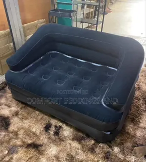 Double Inflatable Chair With Mattress Black