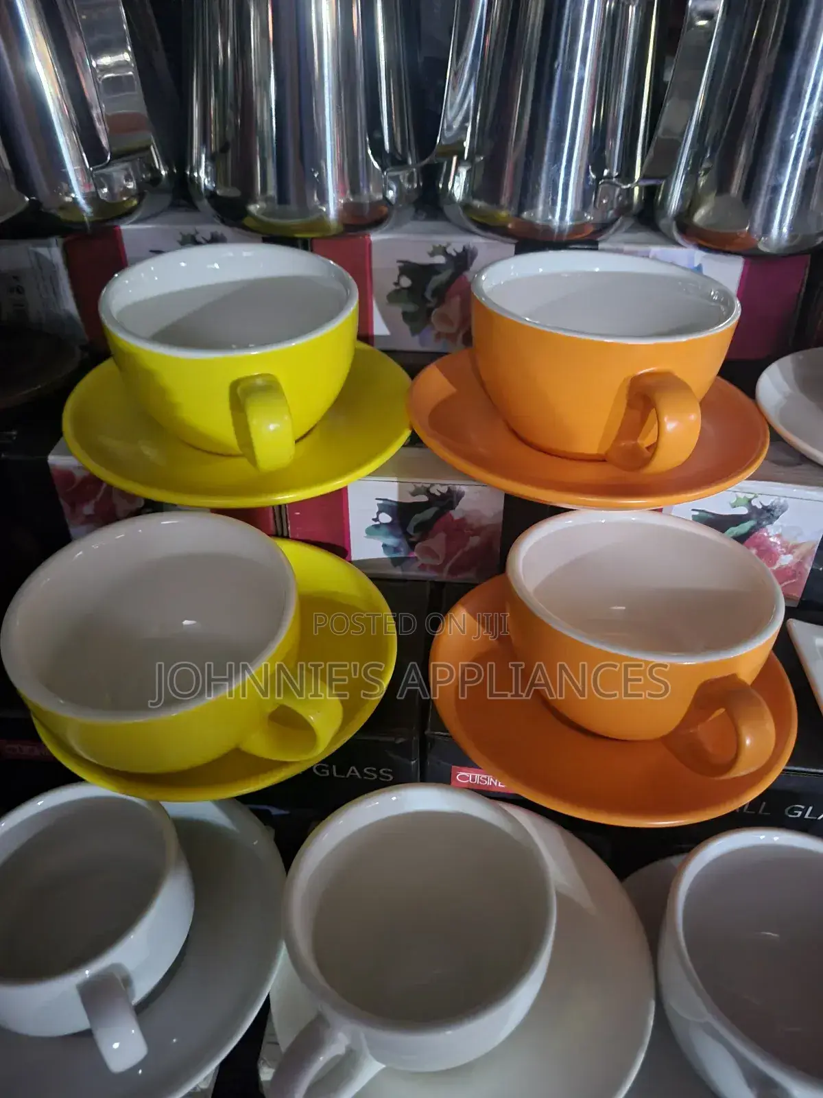 Cappuccino Cups in Different Colors Both Single $ Double DZN