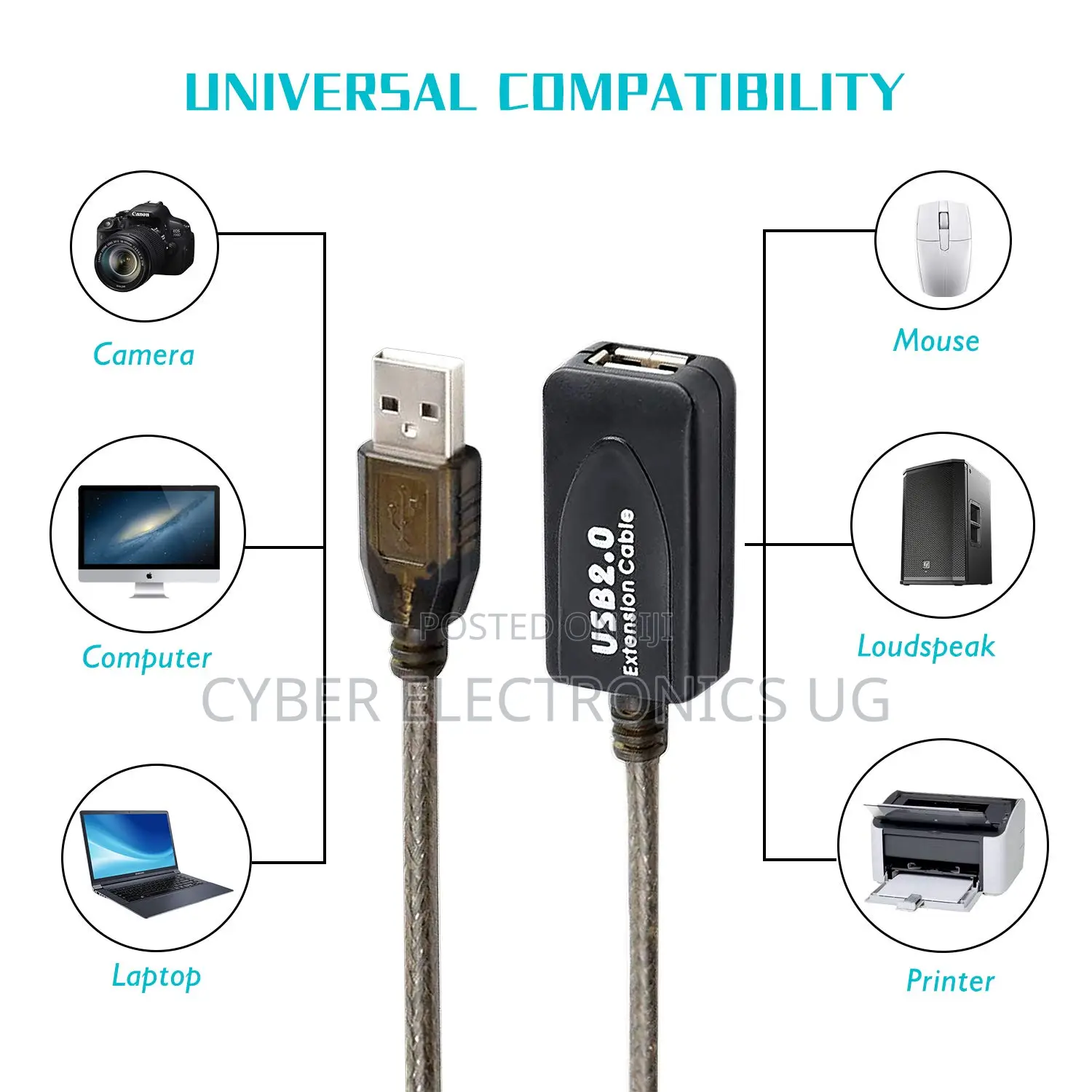 30m Usb 2.0 Extension Cable Male to Female Active Repeater