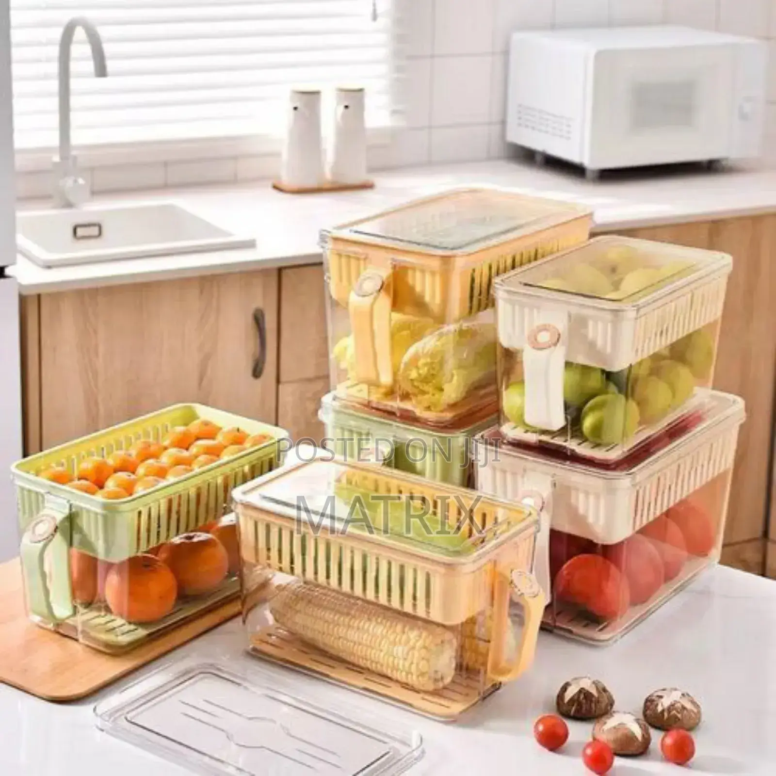 Fridge Vegetable Storage Containers With Strainer