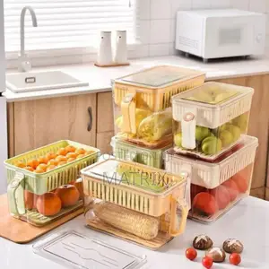 Fridge Vegetable Storage Containers With Strainer