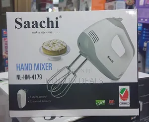 Saachi Electric Whisk Hand Mixer Egg Beater-white