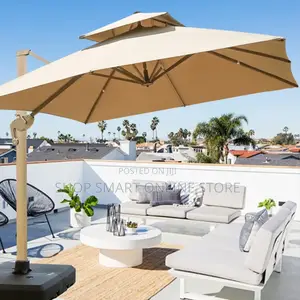 Khaki Large Umbrella for Garden/Beach/Hotels