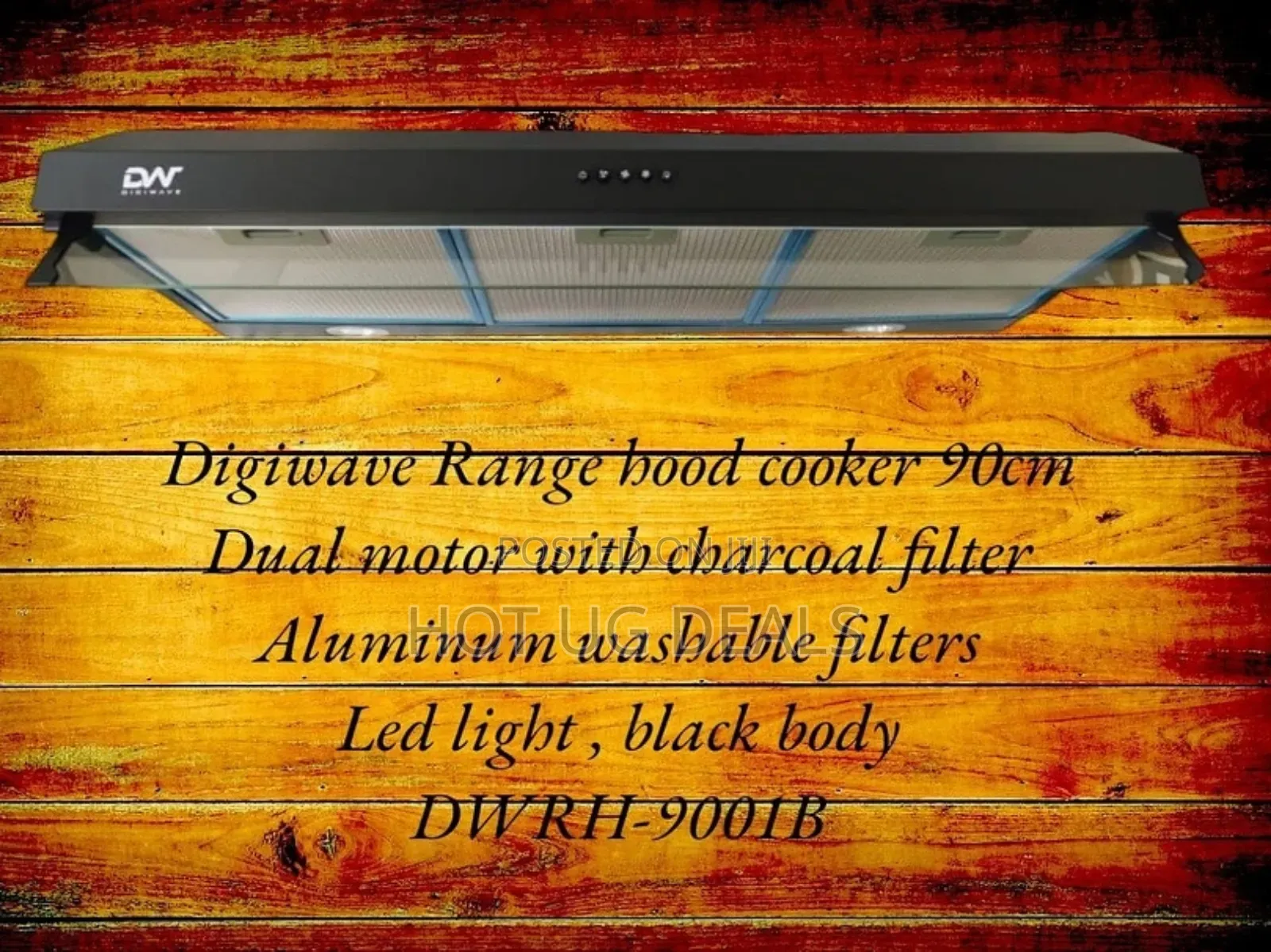 90x60cm Digiwave Chimney  Hood - Silver