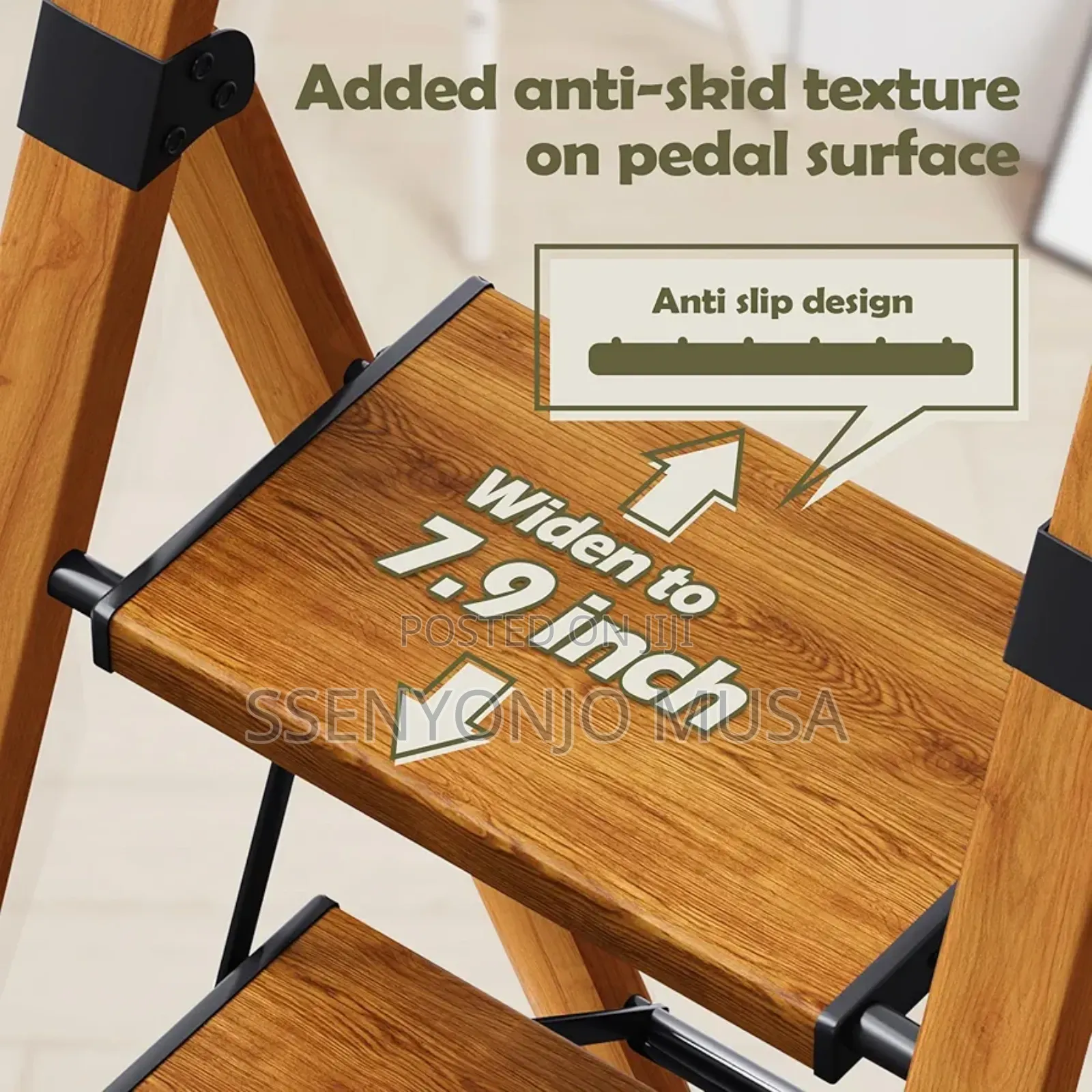 5-Step Folding Ladder - Lightweight Anti-Slip
