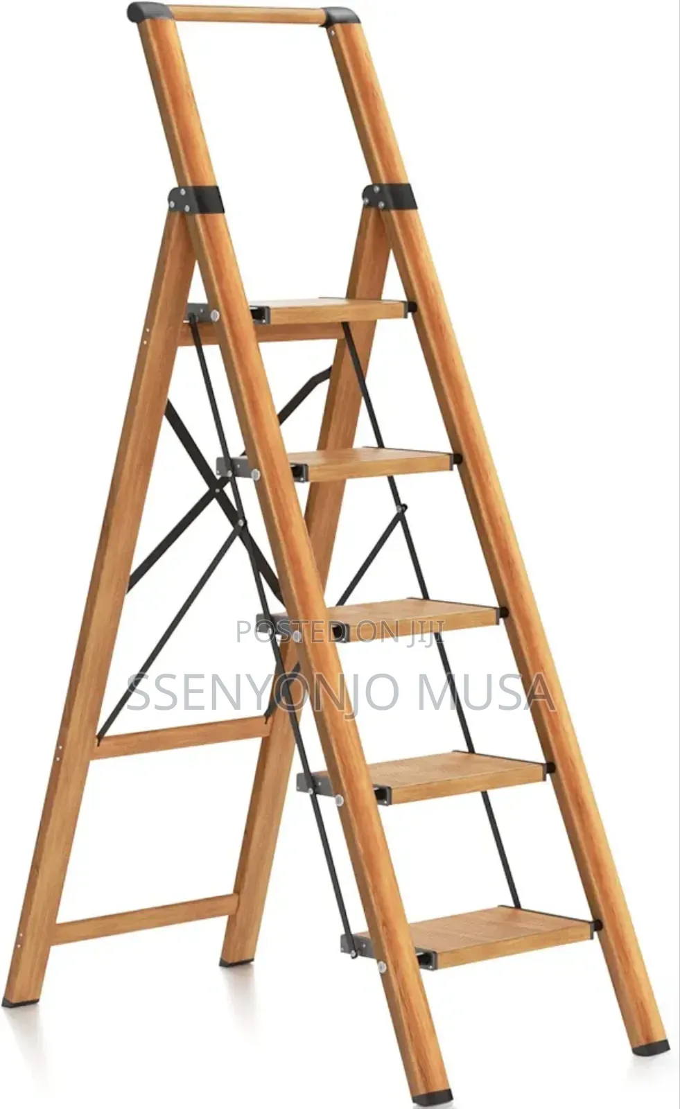 5-Step Folding Ladder - Lightweight Anti-Slip