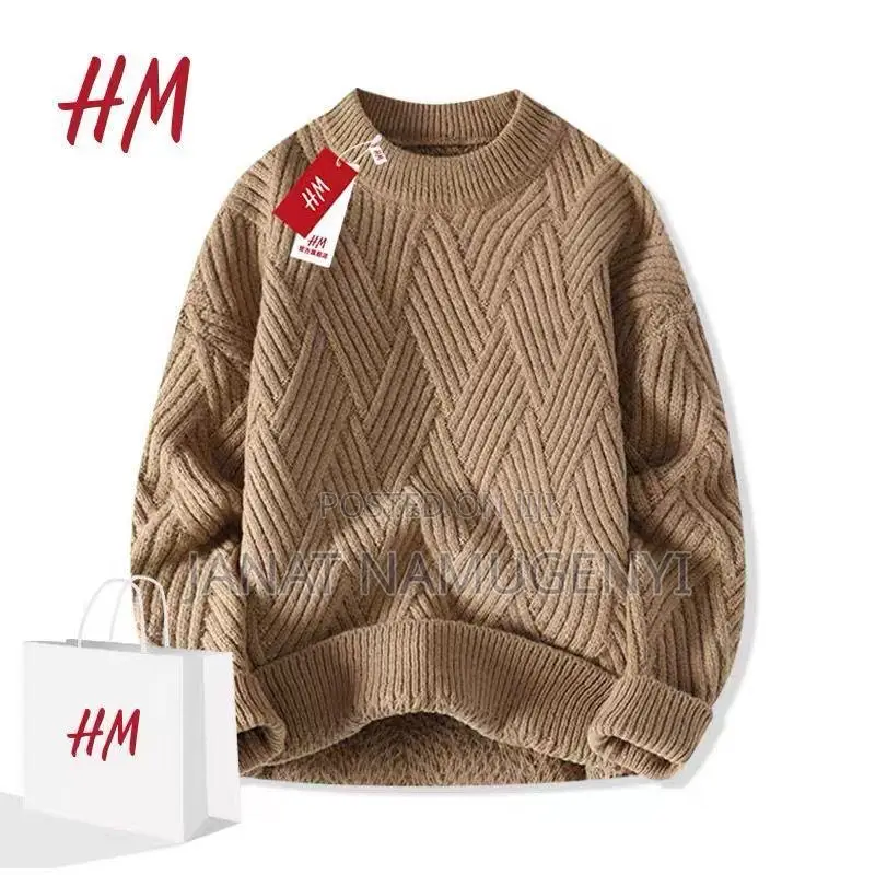Hm Lined Brown Sweater
