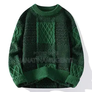 Green Patched Designer Sweater