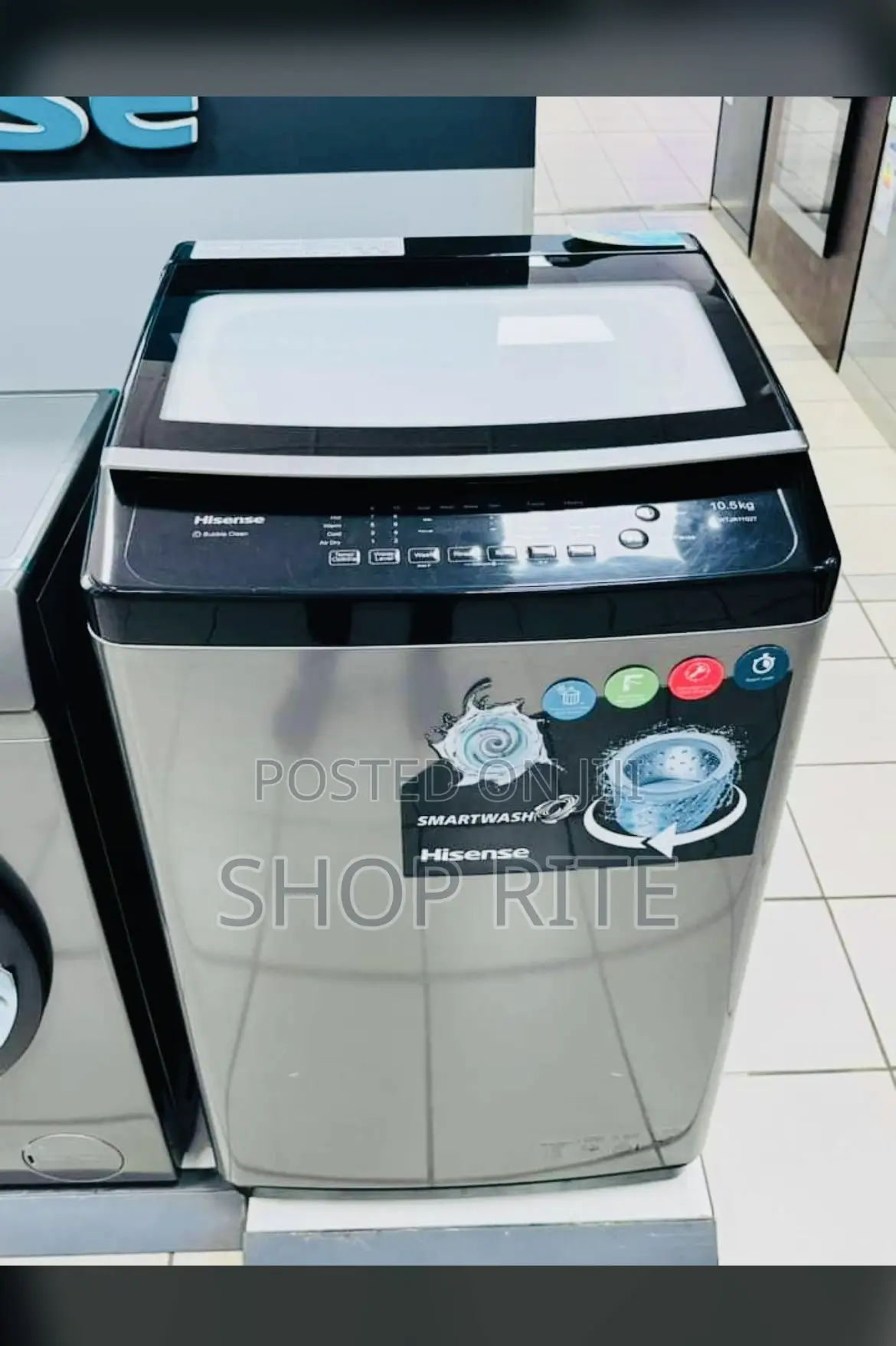 Hisense 10.5 KGS Top Loader Washing Machine
