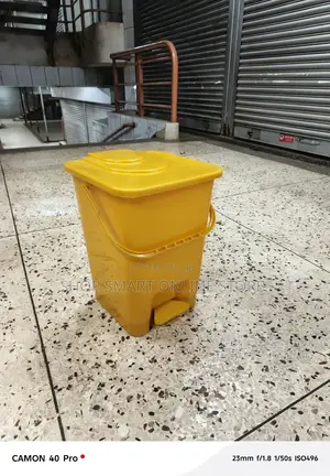 Yellow Dustbins Plastic Step On