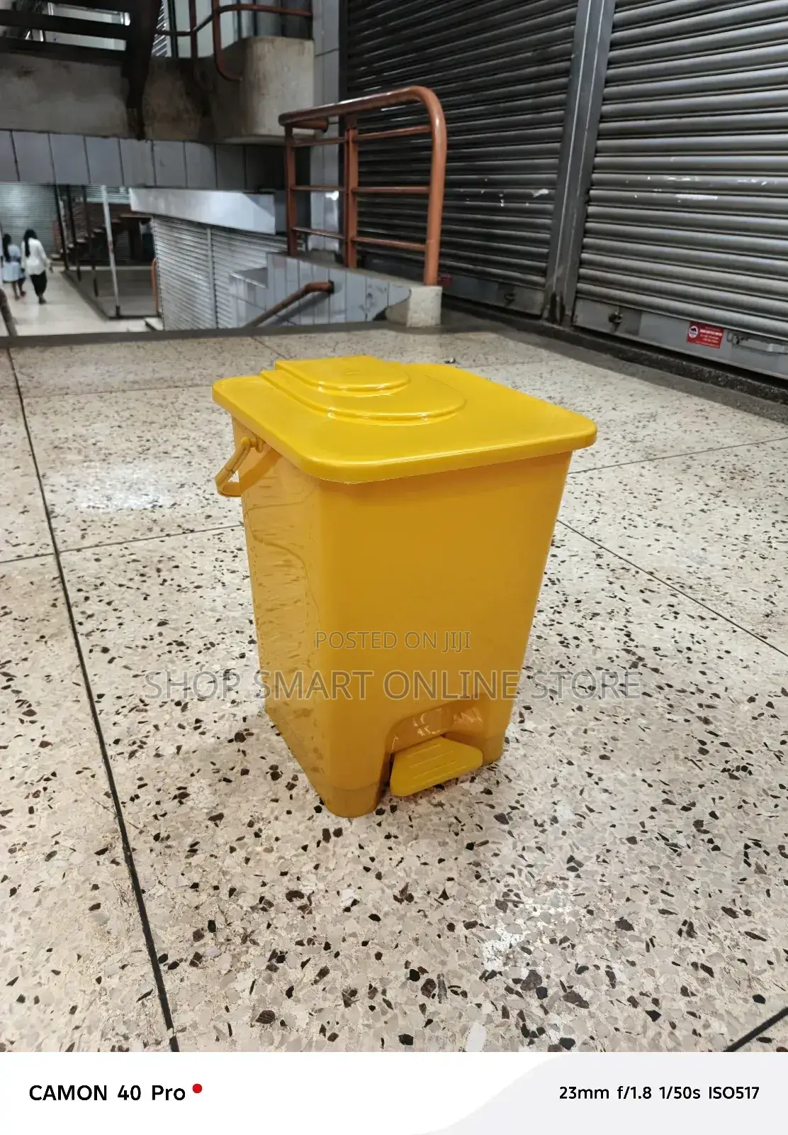 Yellow Dustbins Plastic Step On