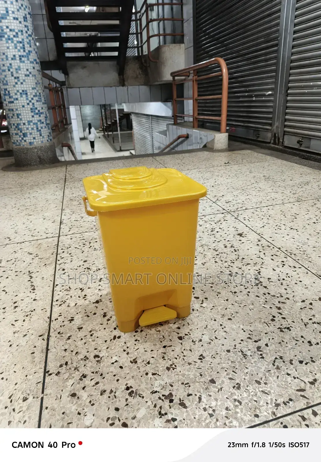 Yellow Dustbins Plastic Step On