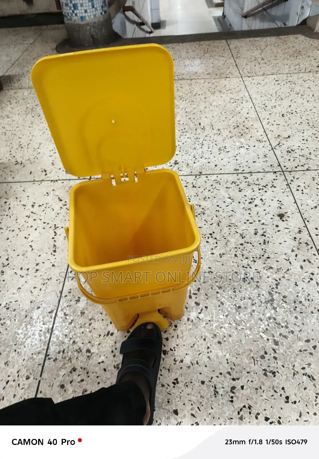 Yellow Dustbins Plastic Step On