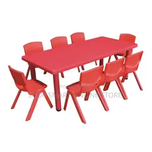 Plastic Kids Table and 8 Chairs Set