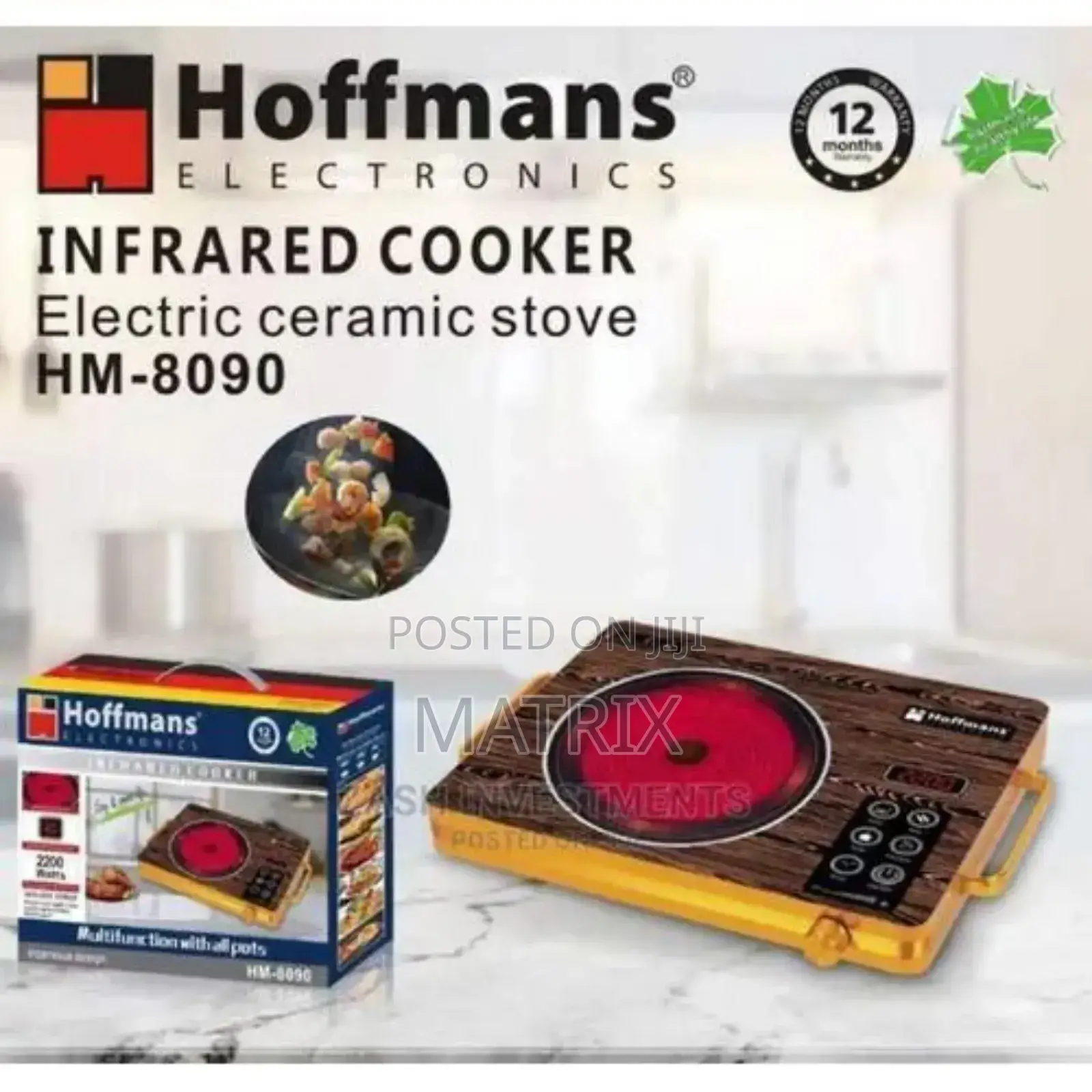Hoffmans Hm-8095 Infrared Cooker - Black