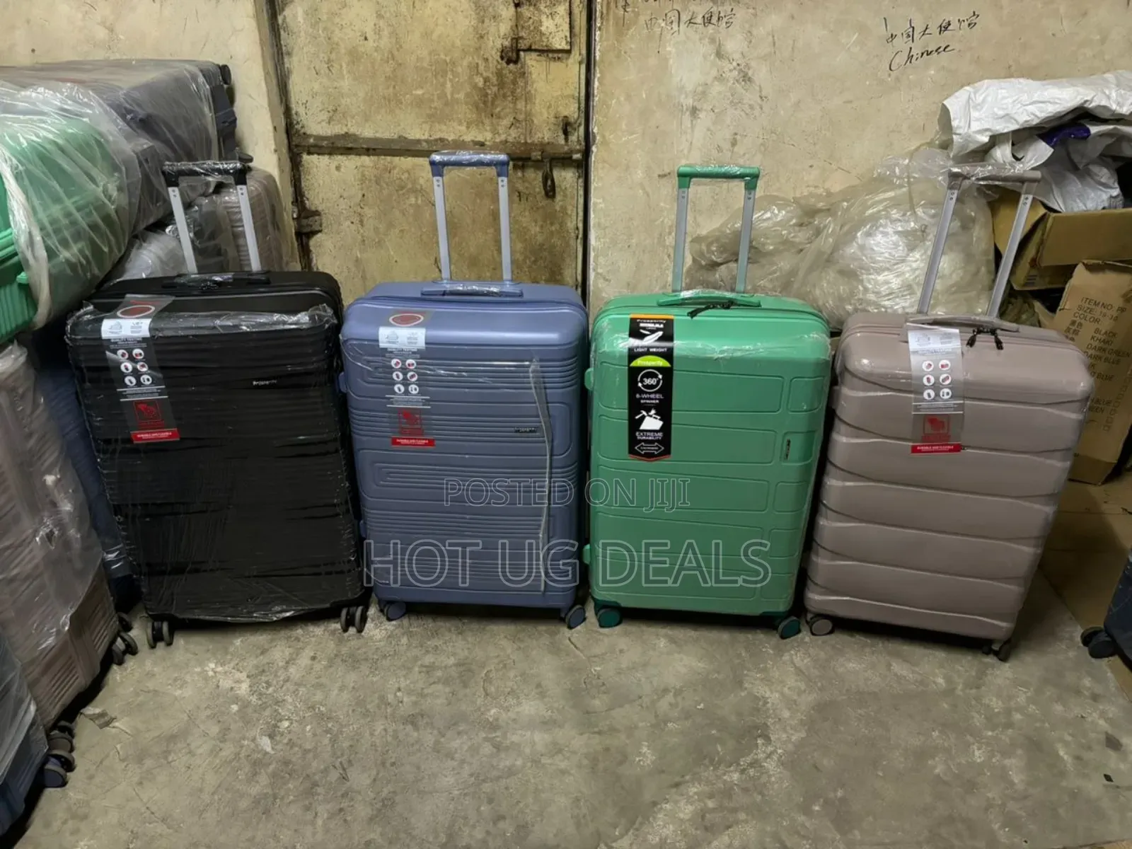 Big Size  Rubber Travel Waterproof Suitcase - Multicolor