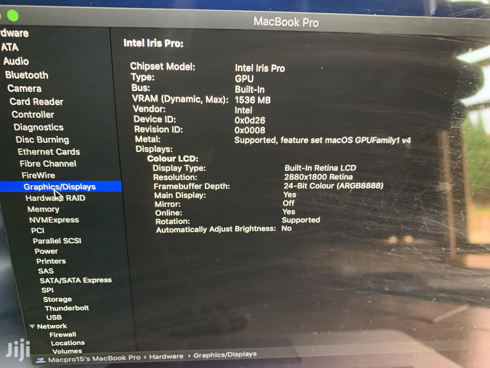 Laptop Apple MacBook Pro 16GB Intel Core i7 SSD 500GB