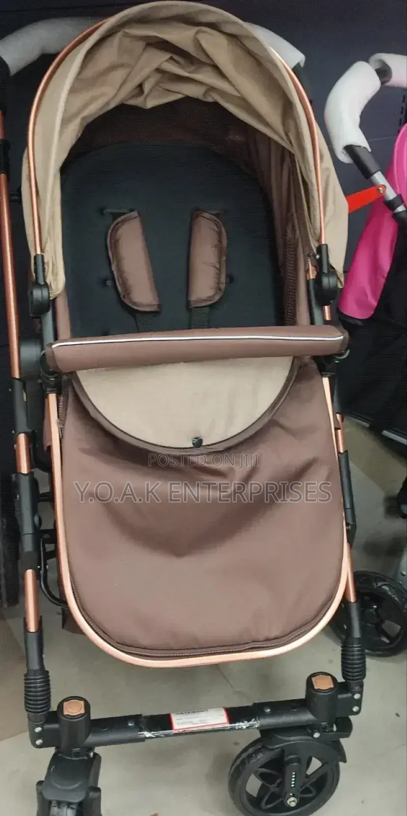 Standard Light Weight Leather Baby Trolley