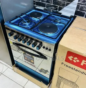 Florsa 60x60 2 Gas 2 Hotplate Cooker, Electric Oven, Time