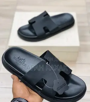 Original Men’S Classic Black Hermes Push in Sandals