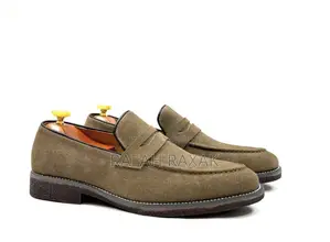 Men’S Super Classic Luxury Khaki Suede Loafers