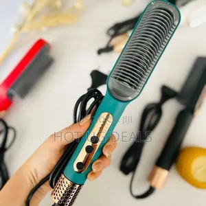 2 In 1 Hot-air Hair Styling Comb Straightener Hair Brush