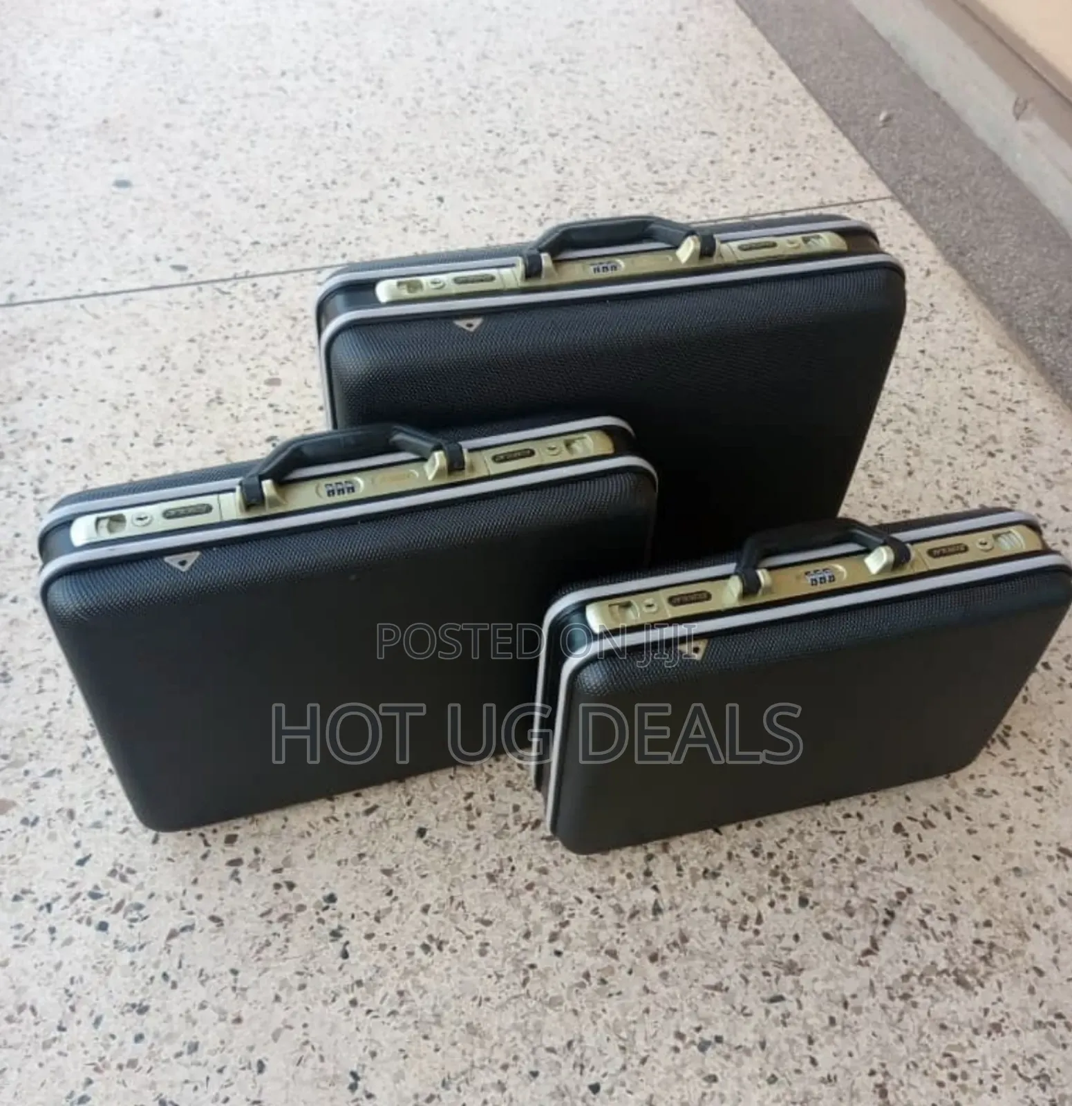 A Set Of Aluminum Brief Suitcase Toolbox Password Box File