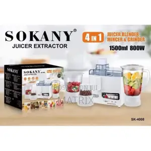 Sokany 4 in 1 Food Processor Juicer,Blender,Grinder
