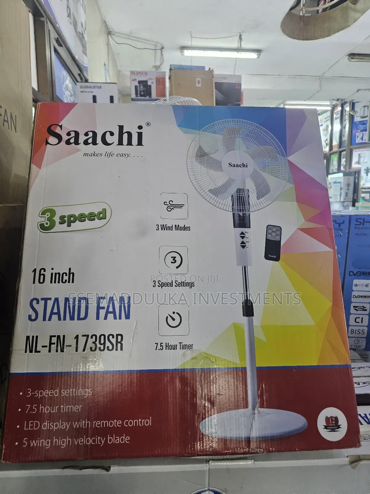 Saachi Stand Fan With Remote Control