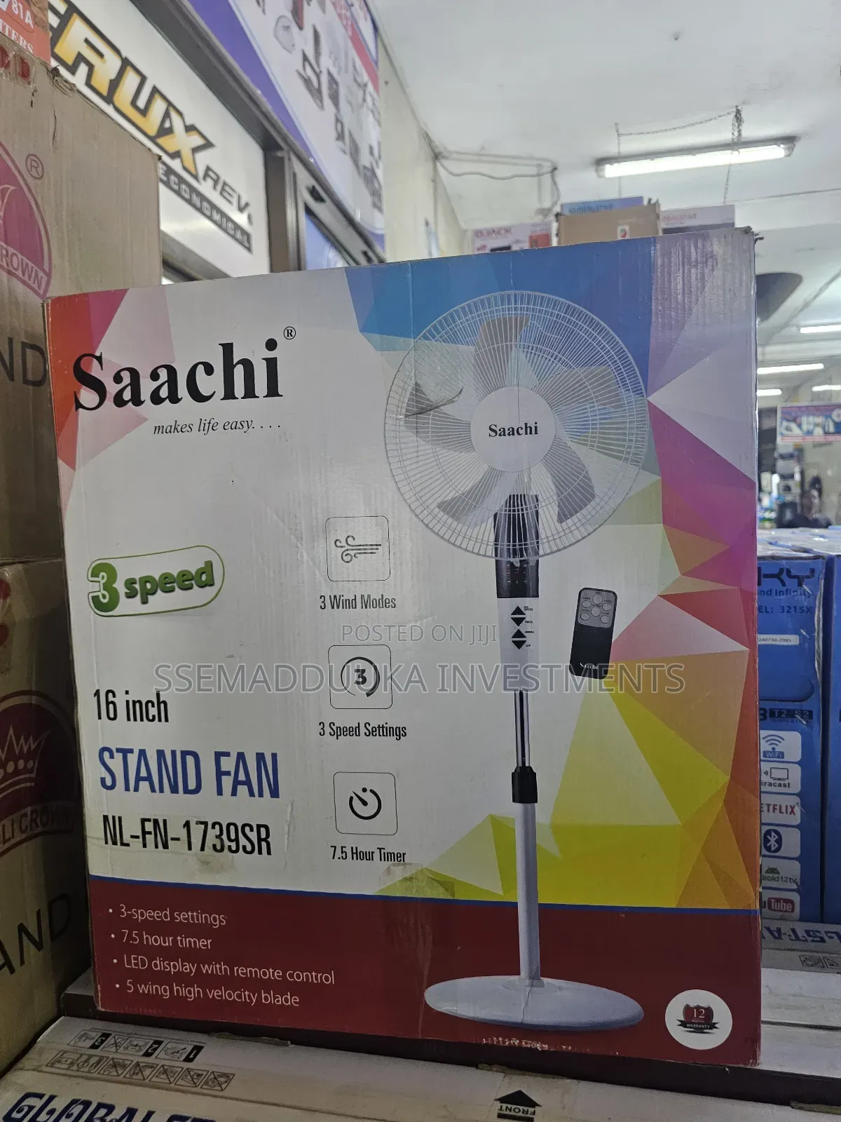 Saachi Stand Fan With Remote Control