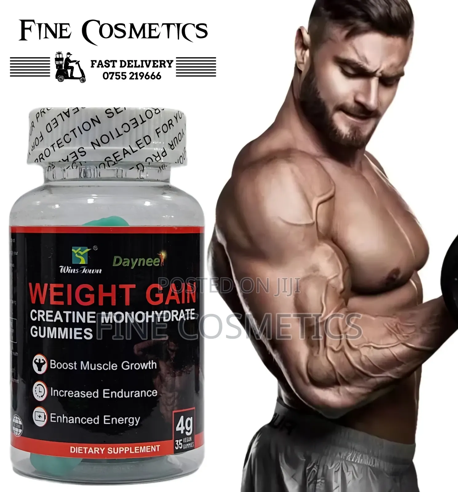 Weight Gain Gummies | Unisex Creatine Muscle Mass Building.