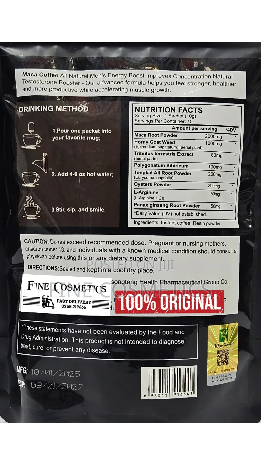Wholesale Only Maca Root Manpower Energy Booster Stamina Tea