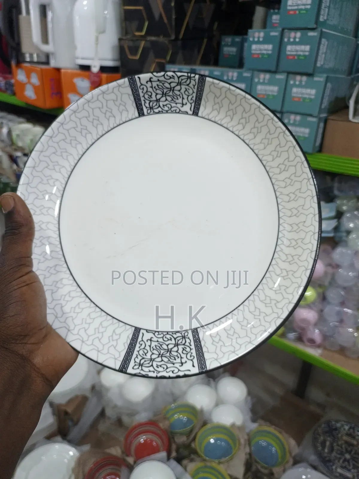 12pcs Round Decorative Ceramic Dinner Plates