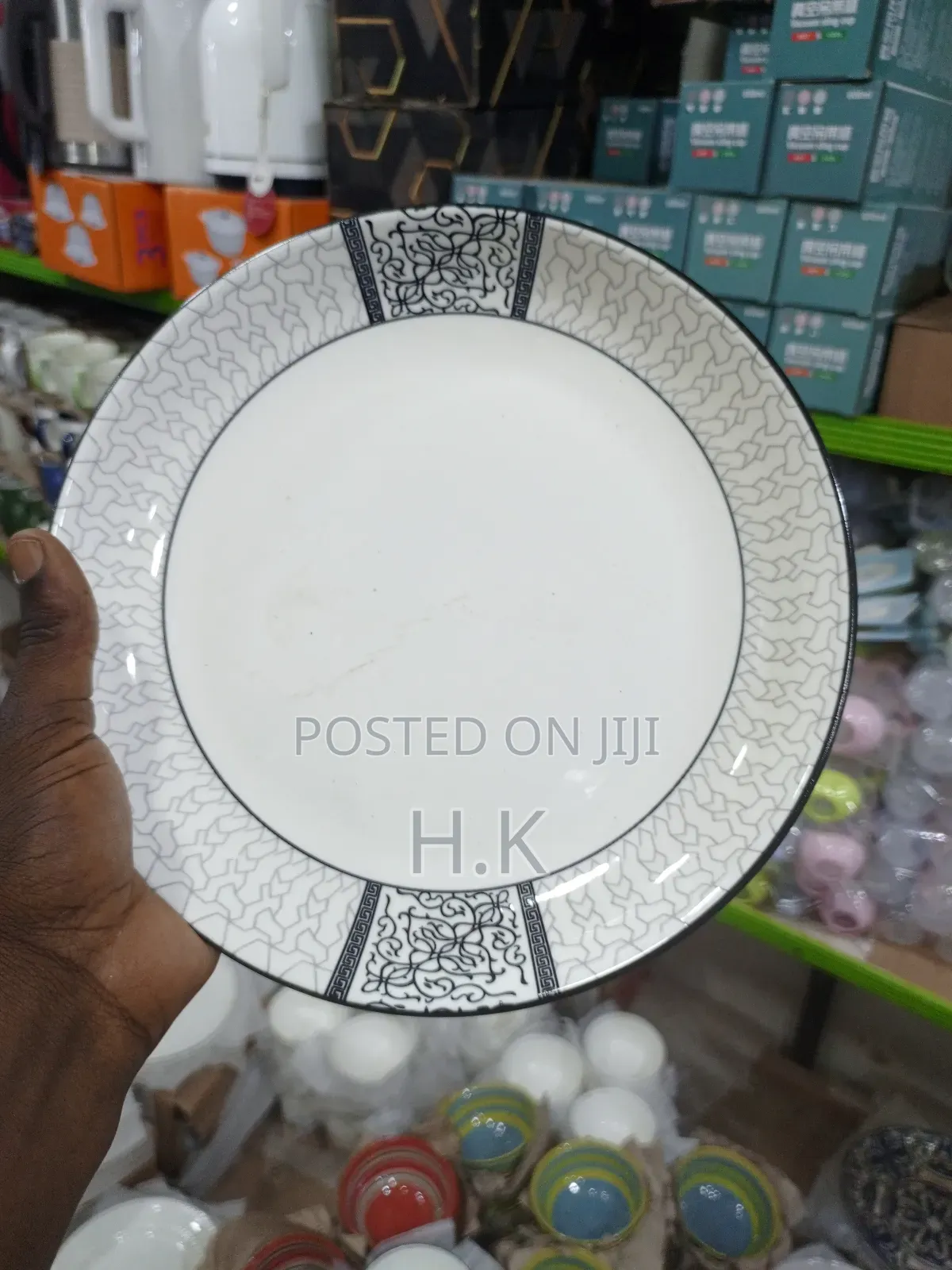 12pcs Round Decorative Ceramic Dinner Plates