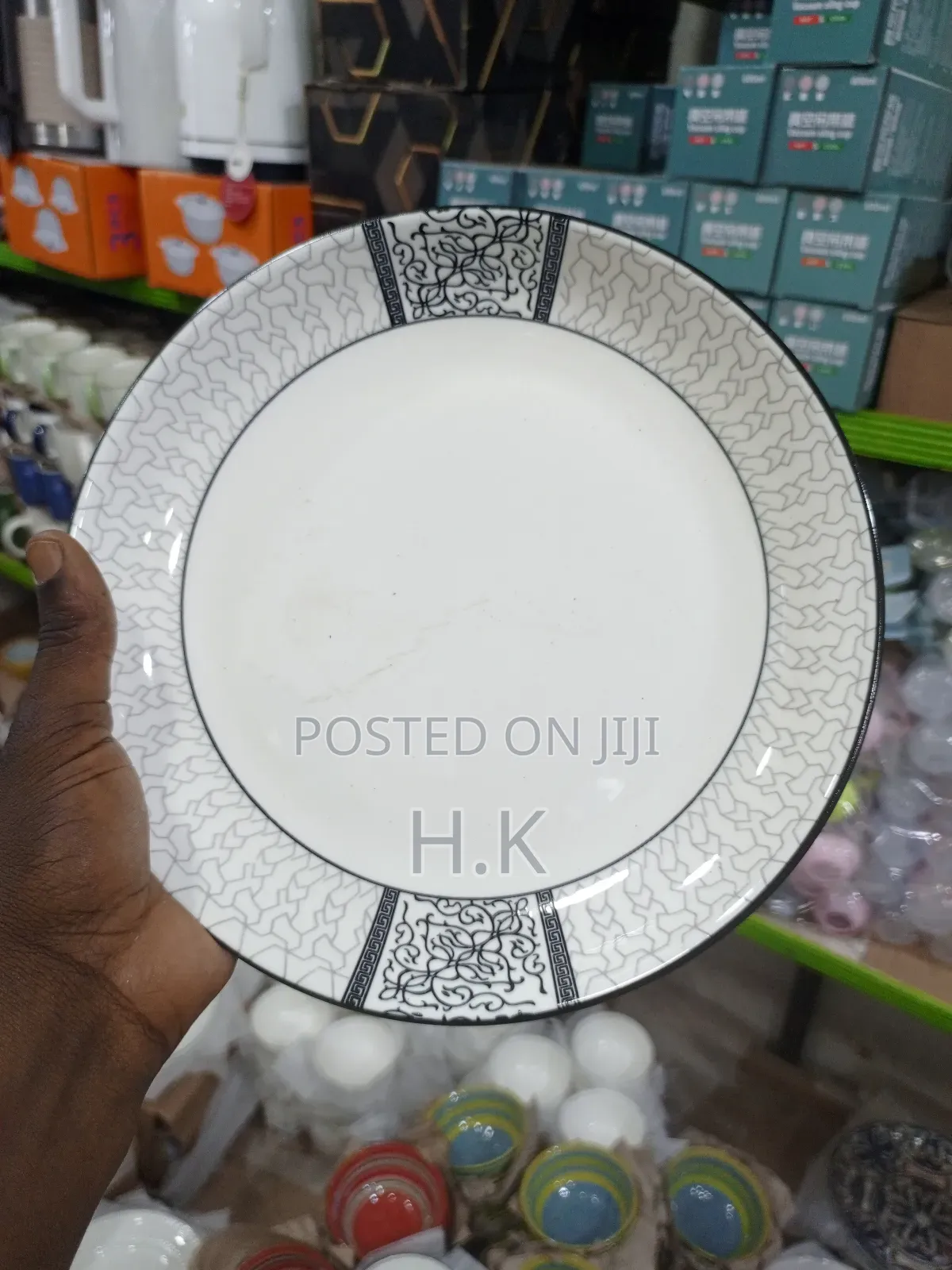 12pcs Round Decorative Ceramic Dinner Plates