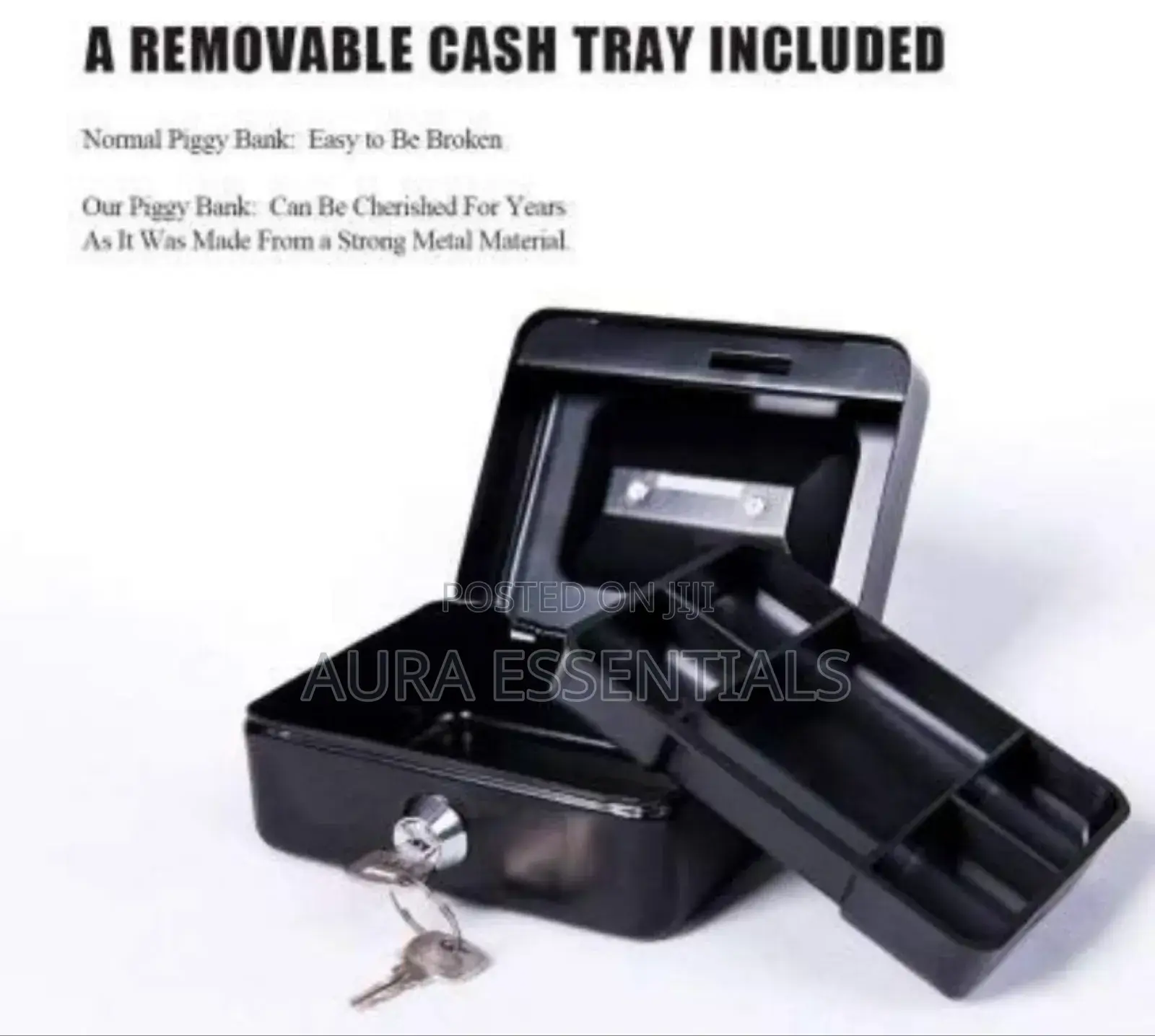 Locking Large Steel Cash Box