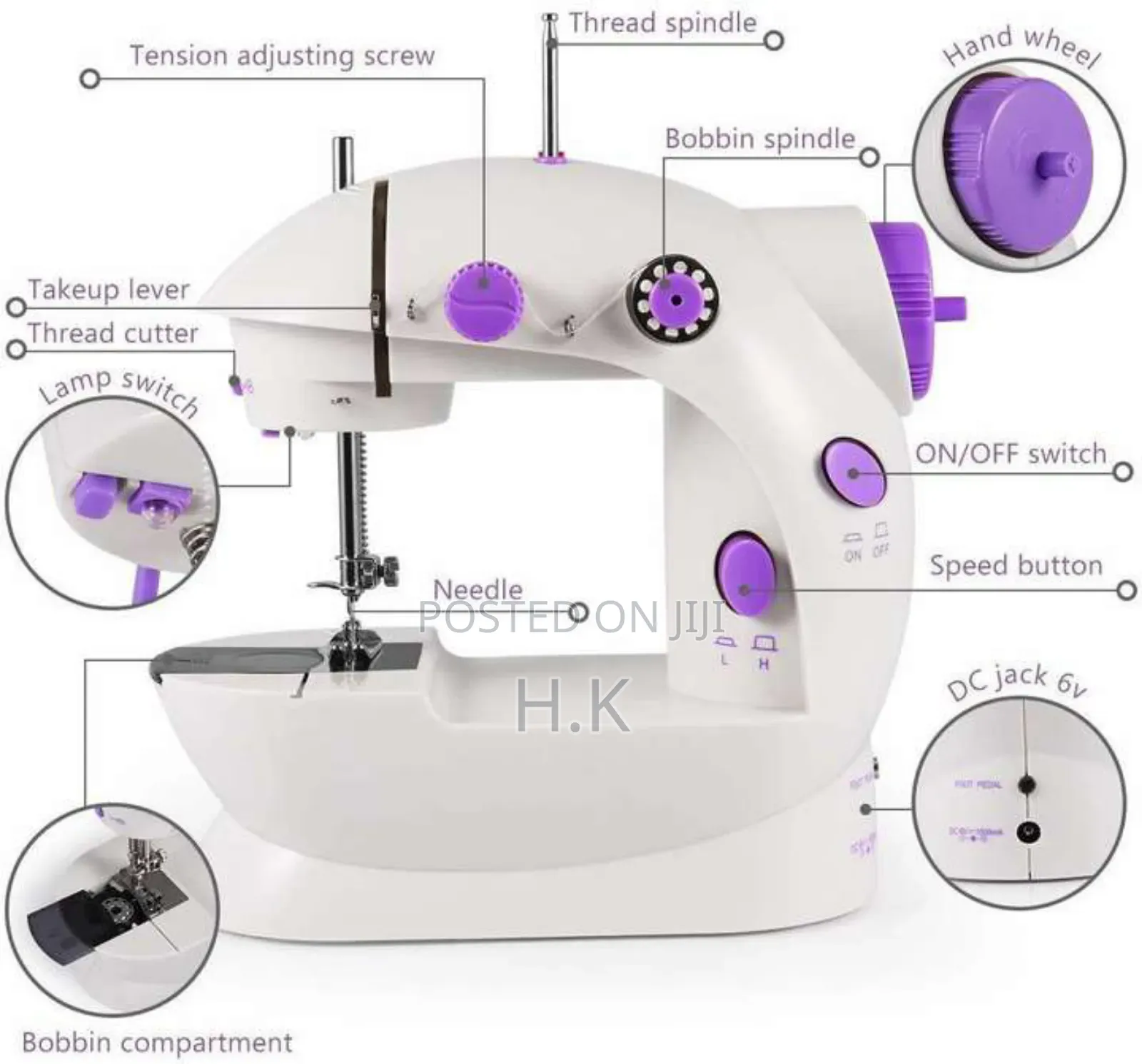 Mini Sewing Machine, Model Sm-202a