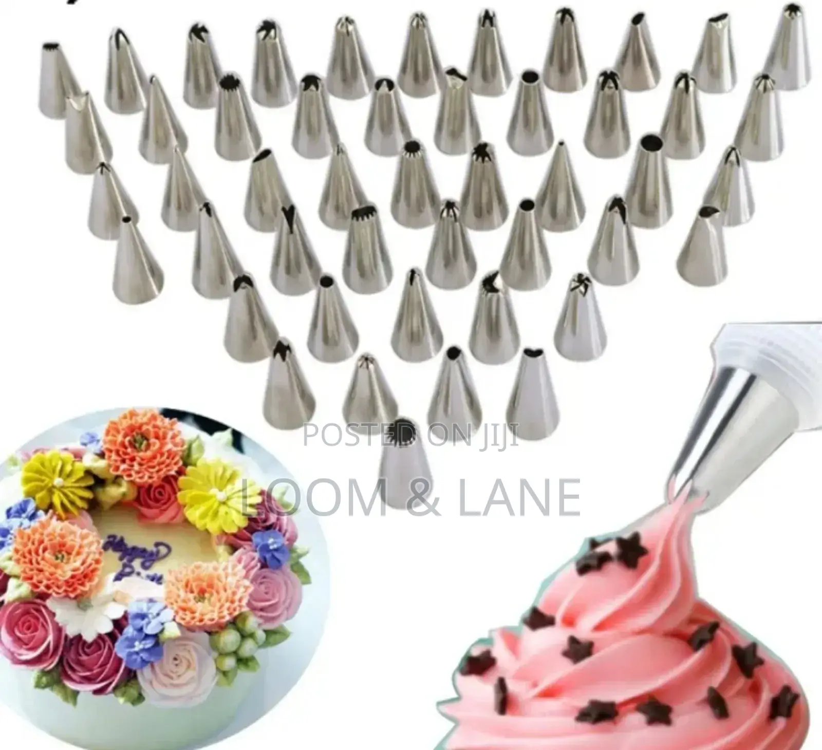 52 Quality Stainless Cake Pastry Nozzle Set