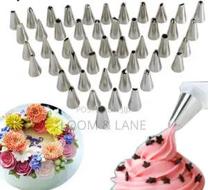 52 Quality Stainless Cake Pastry Nozzle Set