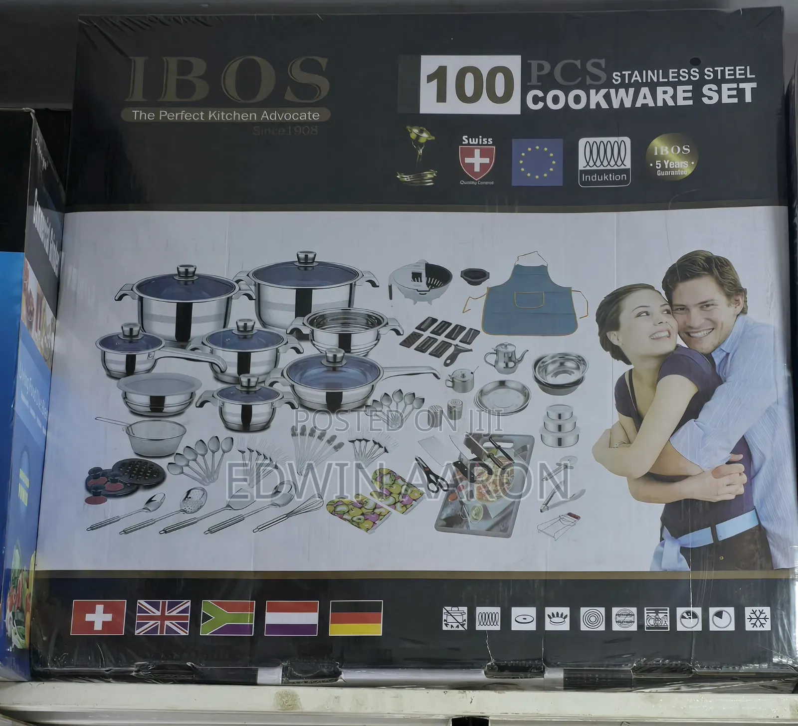 100pcs Stainless-Steel Cookware Set