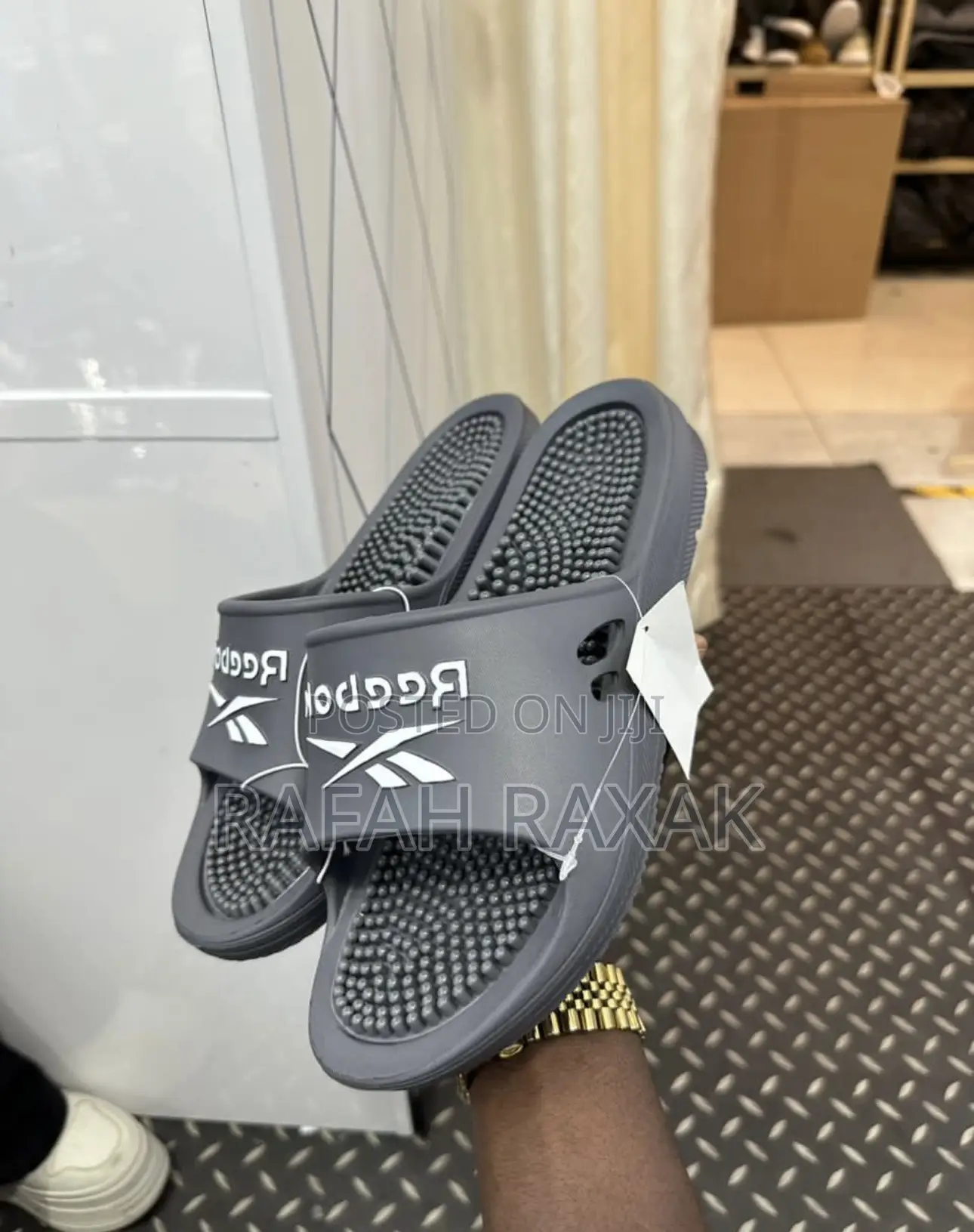 Original Grey Classic Reebok Massage Sandals