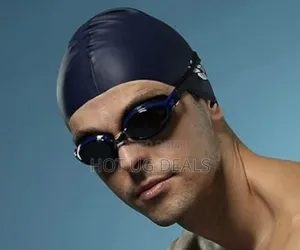 Pack Of Adult  Swimming Cap And Anti-fog Uvswimming Goggles
