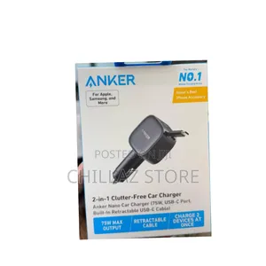 Anker 2 in 1 Clutter Free Car Charger.